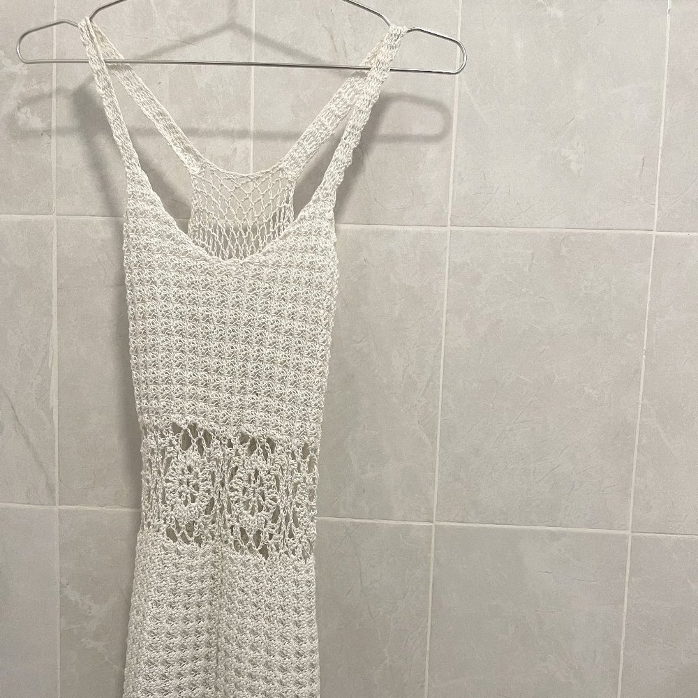 White Crochet Dress from Cuba Size XS